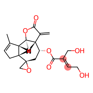 (E)-4-Hydroxy-2-(hydroxymethyl)-2-butenoic acid [(3aR,6S)-3,3a,4,5,6aβ,7,9aβ,9bα-octahydro-9-methyl-3-methylene-2-oxospiro[azuleno[4,5-b]furan-6(2H),2'-oxiran]-4α-yl] ester