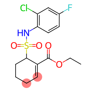 ethyl (6RS)-6-[N-(2-chloro-4-fluorophenyl)sulfamoyl]cyclohex-1-ene-1-carboxylate