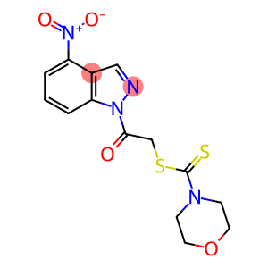 2-{4-nitro-1H-indazol-1-yl}-2-oxoethyl 4-morpholinecarbodithioate