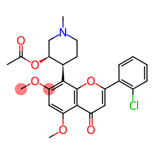 4H-1-Benzopyran-4-one, 8-[(3R,4S)-3-(acetyloxy)-1-methyl-4-piperidinyl]-2-(2-chlorophenyl)-5,7-dimethoxy-, rel-