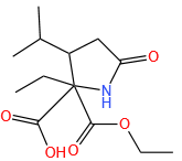 Diethyl=3-isopropyl-5-oxo-2,2-pyrrolidinedicarboxylate