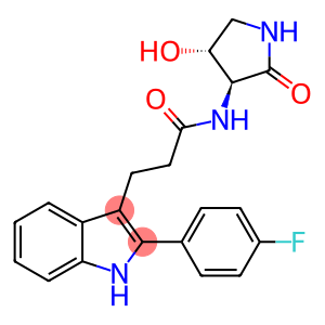 1H-Indole-3-propanamide, 2-(4-fluorophenyl)-N-[(3S,4R)-4-hydroxy-2-oxo-3-pyrrolidinyl]-