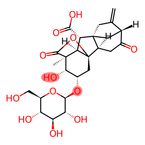 3β-(β-D-Glucopyranosyloxy)-2β,4aα-dihydroxy-1-methyl-8-methylene-6-oxogibbane-1α,10β-dicarboxylic acid 1,4a-lactone