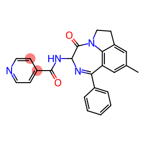 4-Pyridinecarboxamide, N-(3,4,6,7-tetrahydro-9-methyl-4-oxo-1-phenylpyrrolo[3,2,1-jk][1,4]benzodiazepin-3-yl)-