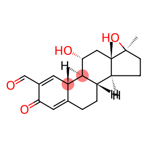 3-Oxo-17-methyl-11α,17β-dihydroxyandrosta-1,4-diene-2-carbaldehyde