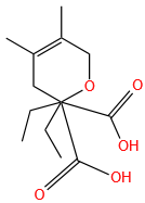 3,6-Dihydro-4,5-dimethyl-2H-pyran-2,2-dicarboxylic acid diethyl ester