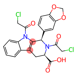 (1R,3R)-1-(1,3-Benzodioxol-5-yl)-2,9-bis(2-chloroacetyl)-2,3,4,9-tetrahydro-1H-pyrido[3,4-b]indole-3-carboxylic acid