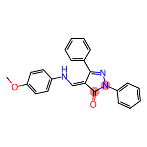 3H-Pyrazol-3-one,2,4-dihydro-4-[[(4-methoxyphenyl)amino]methylene]-2,5-diphenyl-