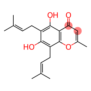 5,7-Dihydroxy-2-methyl-6,8-bis(3-methyl-2-butenyl)-4H-1-benzopyran-4-one