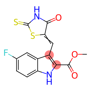 1H-Indole-2-carboxylic acid, 5-fluoro-3-[(4-oxo-2-thioxo-5-thiazolidinylidene)methyl]-, methyl ester