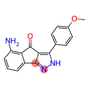Indeno[1,2-c]pyrazol-4(2H)-one, 5-amino-3-(4-methoxyphenyl)-