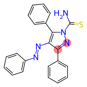 1H-Pyrazole-1-carbothioamide,3,5-diphenyl-4-(2-phenyldiazenyl)-
