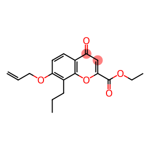 4H-1-Benzopyran-2-carboxylic acid, 4-oxo-7-(2-propen-1-yloxy)-8-propyl-, ethyl ester