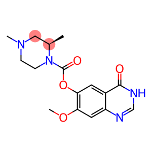 1-Piperazinecarboxylic acid, 2,4-dimethyl-, 3,4-dihydro-7-methoxy-4-oxo-6-quinazolinyl ester, (2R)-