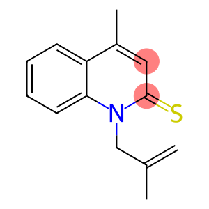 Carbostyril,  4-methyl-1-(2-methylallyl)thio-  (8CI)