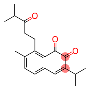 1,2-Naphthalenedione, 7-methyl-3-(1-methylethyl)-8-(4-methyl-3-oxopentyl)-