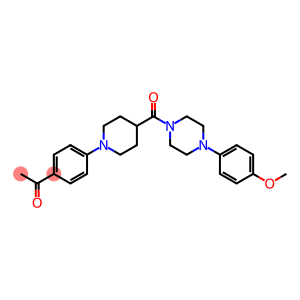 Ethanone, 1-[4-[4-[[4-(4-methoxyphenyl)-1-piperazinyl]carbonyl]-1-piperidinyl]phenyl]-