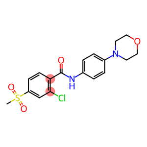 Benzamide, 2-chloro-4-(methylsulfonyl)-N-[4-(4-morpholinyl)phenyl]-