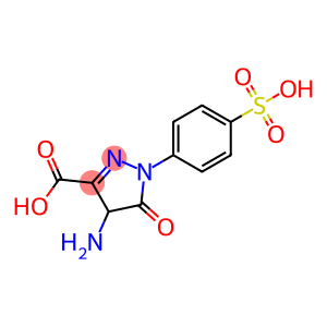 4-amino-5-oxo-1-(p-sulphophenyl)-2-pyrazoline-3-carboxylic acid