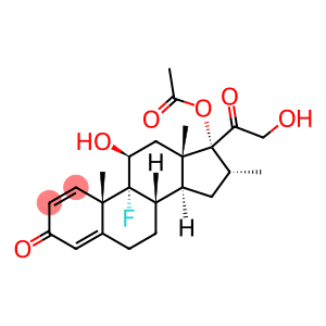 Pregna-1,4-diene-3,20-dione, 17-(acetyloxy)-9-fluoro-11,21-dihydroxy-16-methyl-, (11β,16α)-