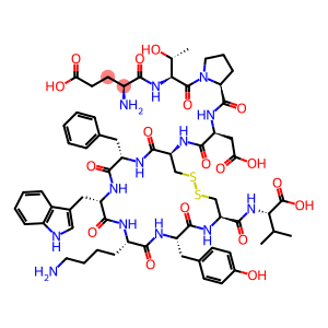 GLU-THR-PRO-ASP-CYS-PHE-TRP-LYS-TYR-CYS-VAL(DISULFIDE BRIDGE:CYS5-CYS10)