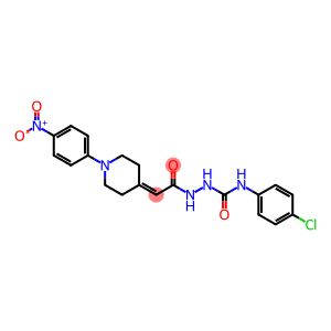 N-{[(4-chlorophenyl)carbamoyl]amino}-2-[1-(4-nitrophenyl)piperidin-4-ylidene]acetamide