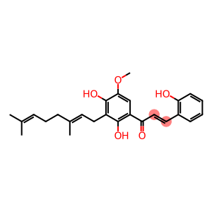 2-Propen-1-one, 1-[3-[(2E)-3,7-dimethyl-2,6-octadien-1-yl]-2,4-dihydroxy-5-methoxyphenyl]-3-(2-hydroxyphenyl)-, (2E)-