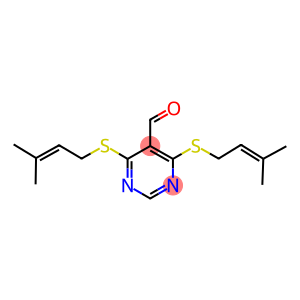 4,6-BIS[(3-METHYL-2-BUTENYL)SULFANYL]-5-PYRIMIDINECARBALDEHYDE