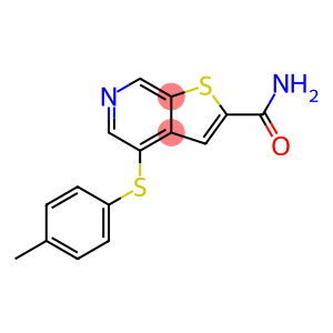 4-[(4-甲基苯基)硫基]噻吩并[2,3-c]吡啶-2-甲酰胺
