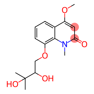 2(1H)-Quinolinone, 8-(2,3-dihydroxy-3-methylbutoxy)-4-methoxy-1-methyl-