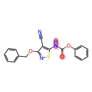 Carbamic acid, [4-cyano-3-(phenylmethoxy)-5-isothiazolyl]-, phenyl ester (9CI)