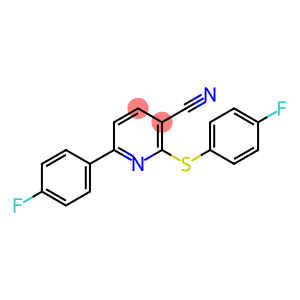 6-(4-FLUOROPHENYL)-2-[(4-FLUOROPHENYL)SULFANYL]NICOTINONITRILE