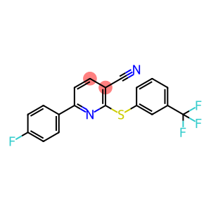 3-Pyridinecarbonitrile, 6-(4-fluorophenyl)-2-[[3-(trifluoromethyl)phenyl]thio]-