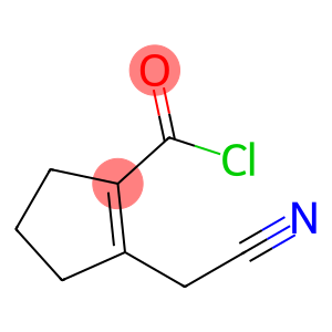 1-Cyclopentene-1-carbonyl chloride, 2-(cyanomethyl)-