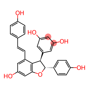 1,3-Benzenediol, 5-[(2R,3R)-2,3-dihydro-6-hydroxy-2-(4-hydroxyphenyl)-4-[(1E)-2-(4-hydroxyphenyl)ethenyl]-3-benzofuranyl]-, rel-