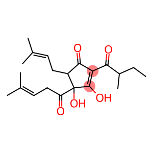 2-(2-Methylbutanoyl)-3,4-dihydroxy-4-(4-methyl-3-pentenoyl)-5-(3-methyl-2-butenyl)-2-cyclopentene-1-one