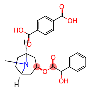 1,4-Benzenedicarboxylic acid, compd. with endo-8-methyl-8-azabicyclo[3.2.1]oct-3-yl α-hydroxybenzeneacetate (1:1) (9CI)