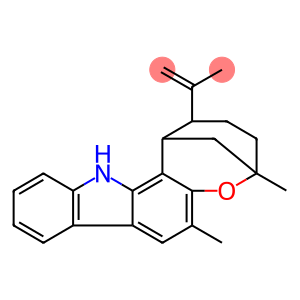 1,5-Methanooxocino[3,2-a]carbazole, 1,2,3,4,5,13-hexahydro-5,7-dimethyl-2-(1-methylethenyl)-, (1α,2β,5α)- (9CI)