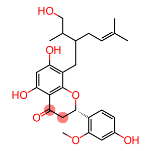 4H-1-Benzopyran-4-one, 2,3-dihydro-5,7-dihydroxy-2-(4-hydroxy-2-methoxyphenyl)-8-[2-(2-hydroxy-1-methylethyl)-5-methyl-4-hexen-1-yl]-, (2S)-