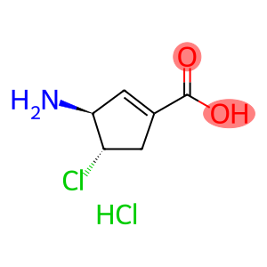 1-Cyclopentene-1-carboxylic acid, 3-amino-4-chloro-, hydrochloride (1:1), (3S,4S)-