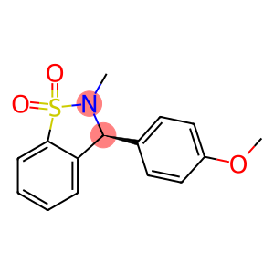 1,2-Benzisothiazole,2,3-dihydro-3-(4-methoxyphenyl)-2-methyl-, 1,1-dioxide, (3S)-