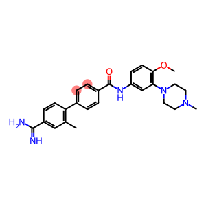 4'-CARBAMIMIDOYL-2'-METHYL-BIPHENYL-4-CARBOXYLIC ACID [4-METHOXY-3-(4-METHYL-PIPERAZIN-1-YL)-PHENYL]-AMIDE