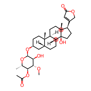 Card-20(22)-enolide, 3-[(2-O-acetyl-6-deoxy-3-O-methyl-α-L-glucopyranosyl)oxy]-14-hydroxy-, (3β,5β)-