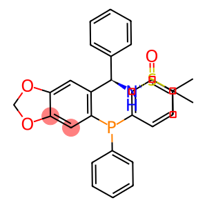 (R)-N-((R)-(6-(Diphenylphosphanyl)benzo[d][1,3]dioxol-5-yl)(phenyl)methyl)-2-methylpropane-2-sulfinamide