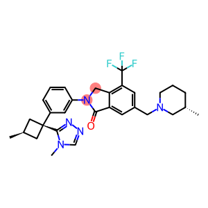 1H-Isoindol-1-one, 2,3-dihydro-2-[3-[cis-3-methyl-1-(4-methyl-4H-1,2,4-triazol-3-yl)cyclobutyl]phenyl]-6-[[(3S)-3-methyl-1-piperidinyl]methyl]-4-(trifluoromethyl)-