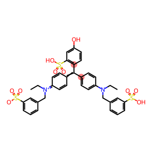 Benzenemethanaminium, N-ethyl-N-[4-[[4-[ethyl[(3-sulfophenyl)methyl]amino]phenyl](4-hydroxy-2-sulfophenyl)methylene]-2,5-cyclohexadien-1-ylidene]-3-sulfo-, inner salt