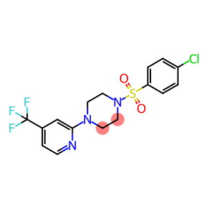 PIPERAZINE, 1-[(4-CHLOROPHENYL)SULFONYL]-4-[4-(TRIFLUOROMETHYL)-2-PYRIDINYL]-