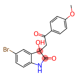 2H-Indol-2-one, 5-bromo-1,3-dihydro-3-hydroxy-3-[2-(4-methoxyphenyl)-2-oxoethyl]-