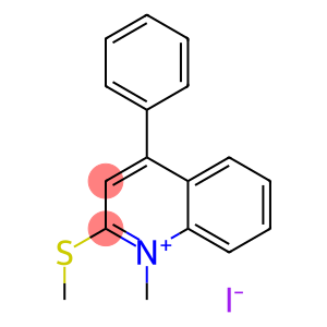 Quinolinium,1-methyl-2-(methylthio)-4-phenyl-, iodide (1:1)