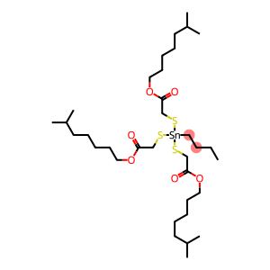 Acetic acid, 2,2,2-(butylstannylidyne)tris(thio)tris-, triisooctyl ester